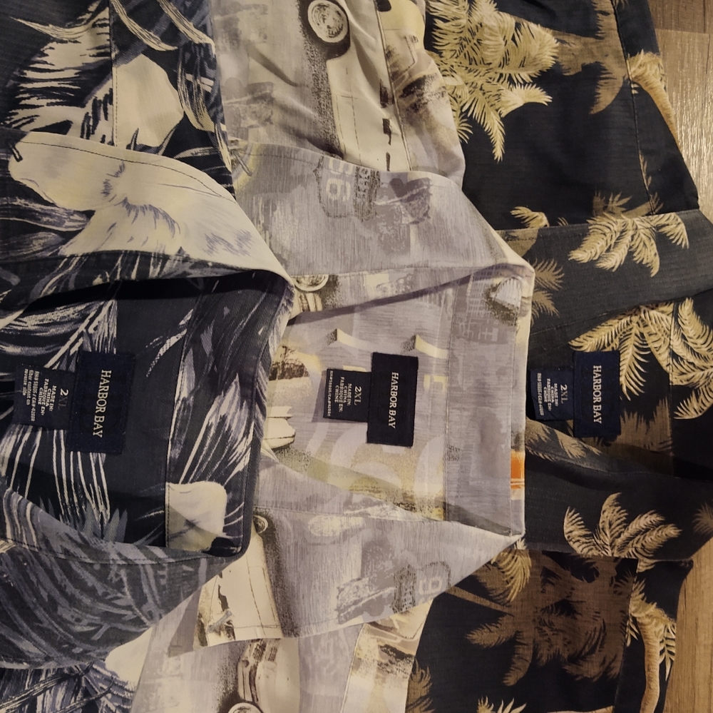 Harbor Bay men's sz2x lot of 3 100% cotton